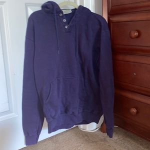 vintage llbean button up hoodie